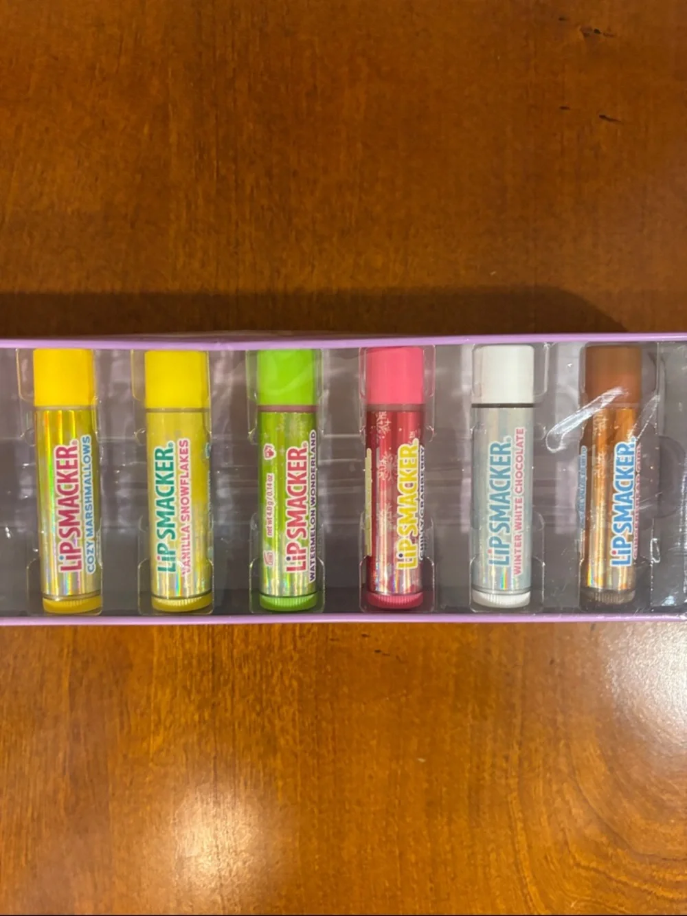 Lip Smacker Kids Lip Balm Set of 10 in Case with Lid - Assorted Bright Colors.